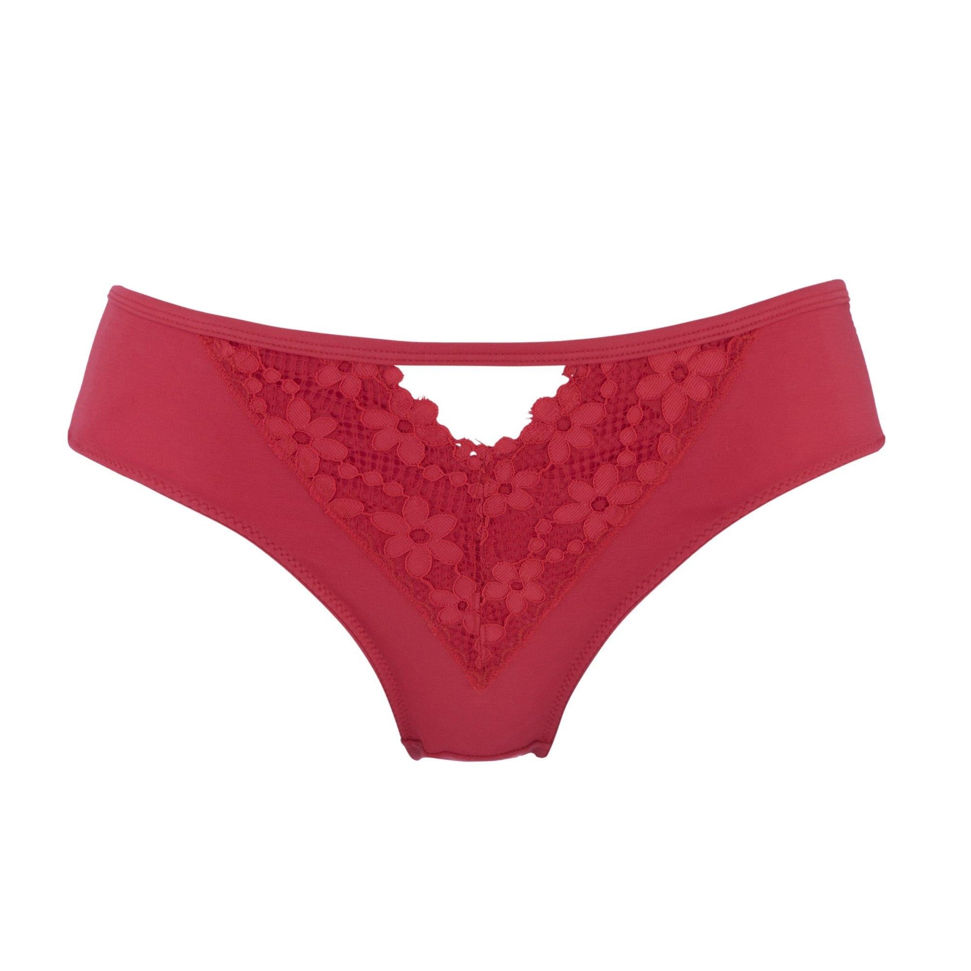 Passion Red - Silk & Organic Cotton Brief-0