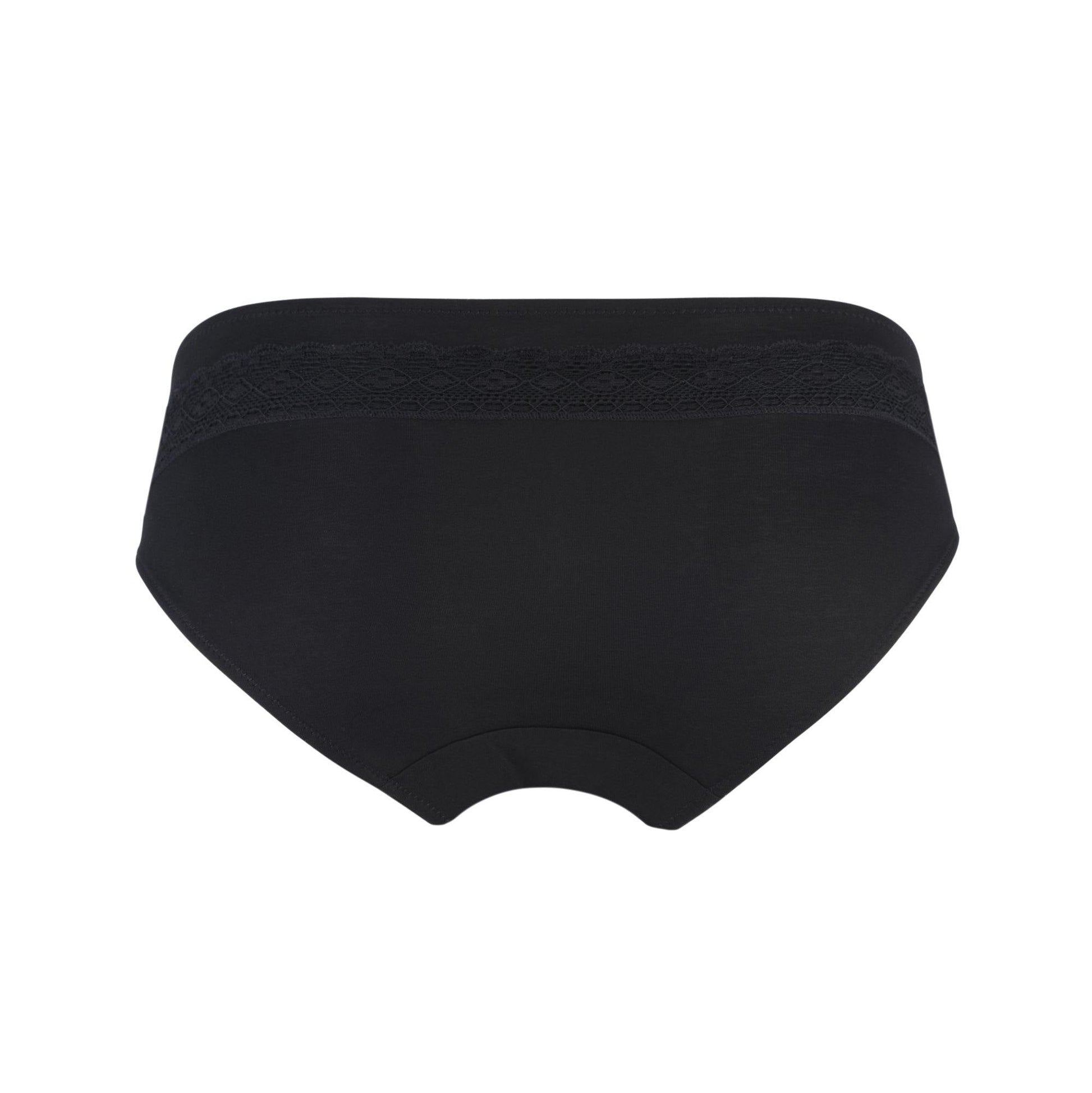 Champagne - Silk & Organic Cotton Brief in Black-2