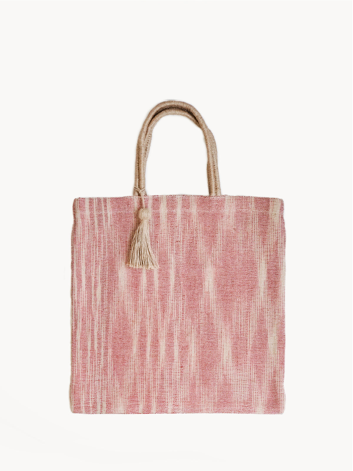 Nadi Jute Tote Bag - Red-0