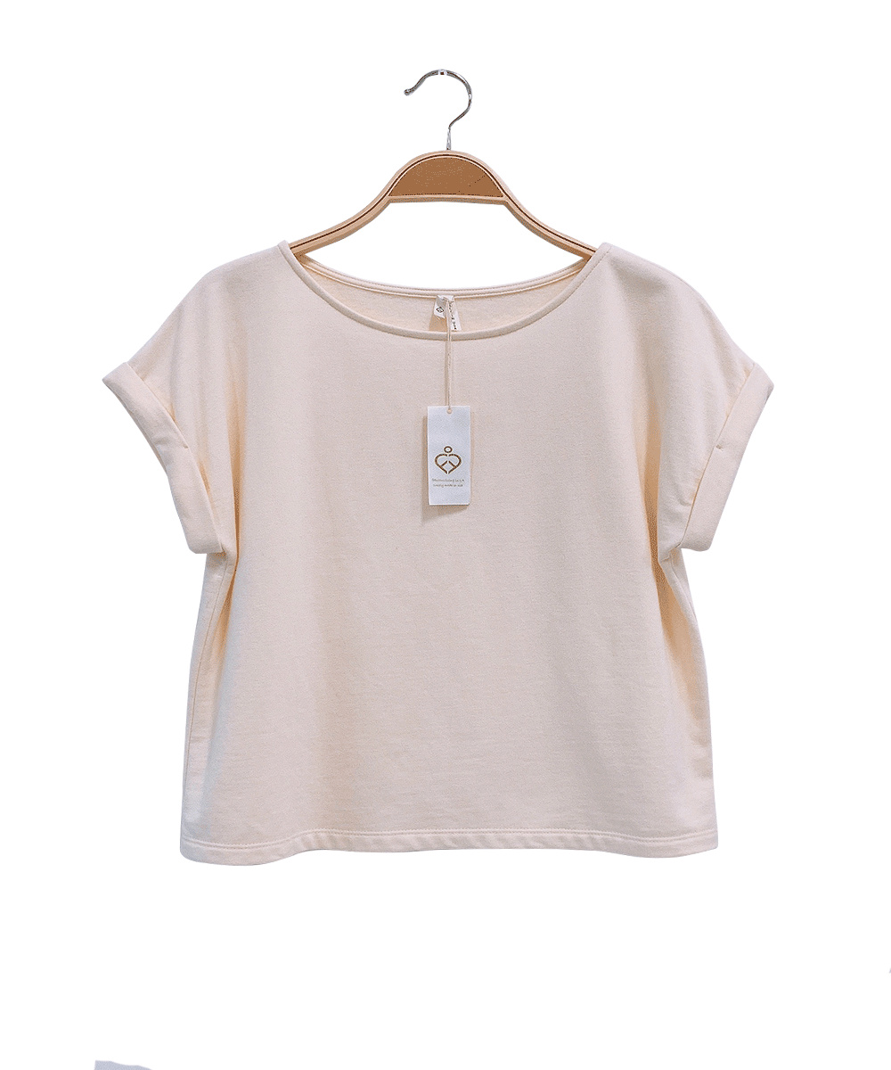 BRUSHED ORGANIC HEMP Loose Fit Crop Top