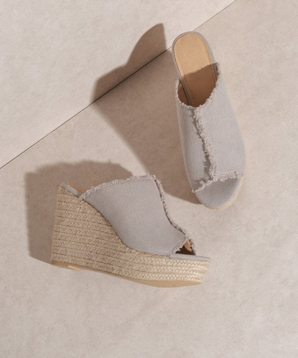 OASIS SOCIETY Bliss - Distressed Linen Wedge-1