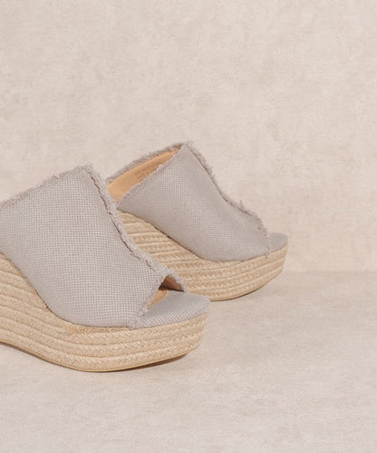 OASIS SOCIETY Bliss - Distressed Linen Wedge-4