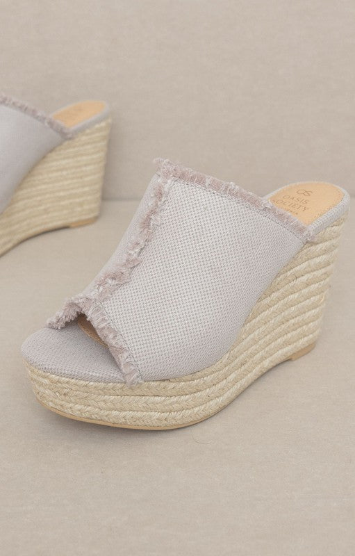 OASIS SOCIETY Bliss - Distressed Linen Wedge-0