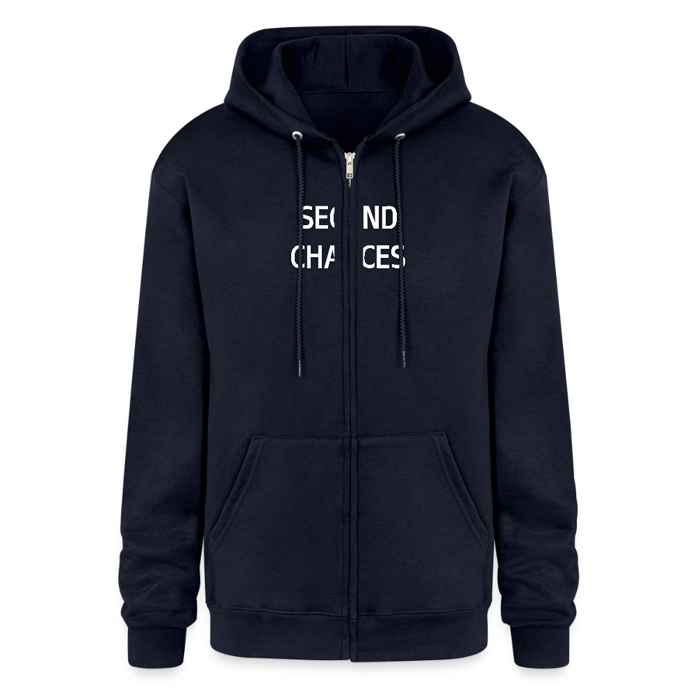 Re Concept Second Chances Champion Unisex Full Zip Hoodie - navy