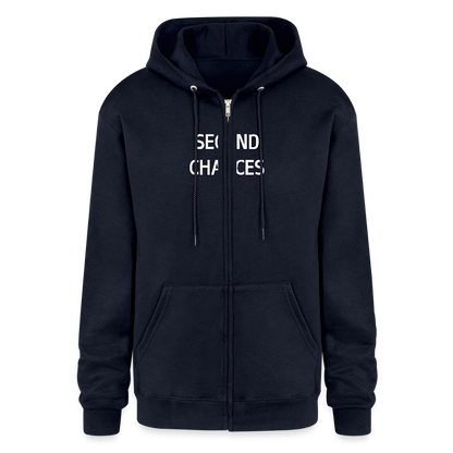 Re Concept Second Chances Champion Unisex Full Zip Hoodie - navy