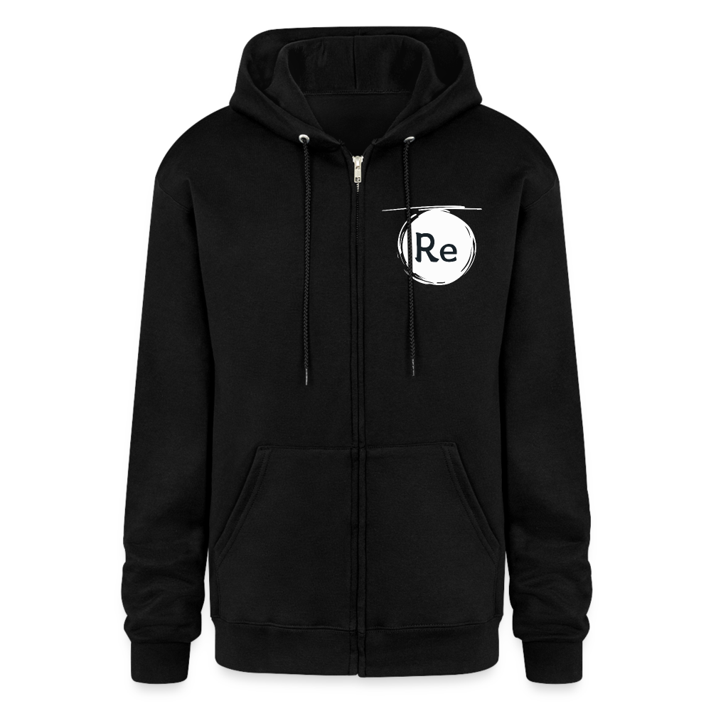 Re Concept Champion Unisex Full Zip Hoodie - black