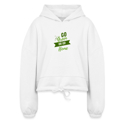 Re Concept Go Green Women’s Cropped Hoodie - white