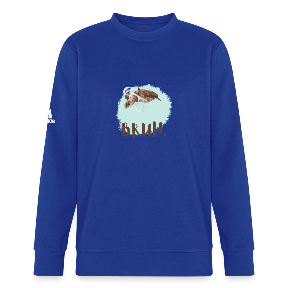 Re Concept Plastic Advocate by Adidas Unisex Fleece Crewneck Sweatshirt - royal blue