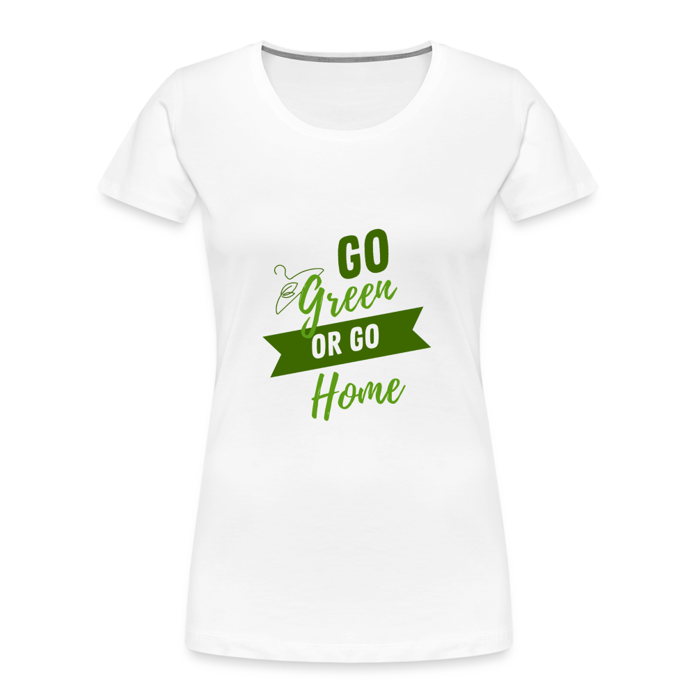 Re Concept Go Green Organic Cotton Women's T-Shirt - white