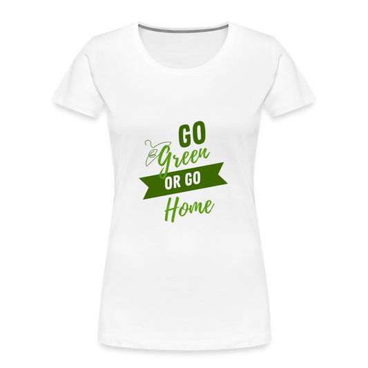 Re Concept Go Green Organic Cotton Women's T-Shirt - white