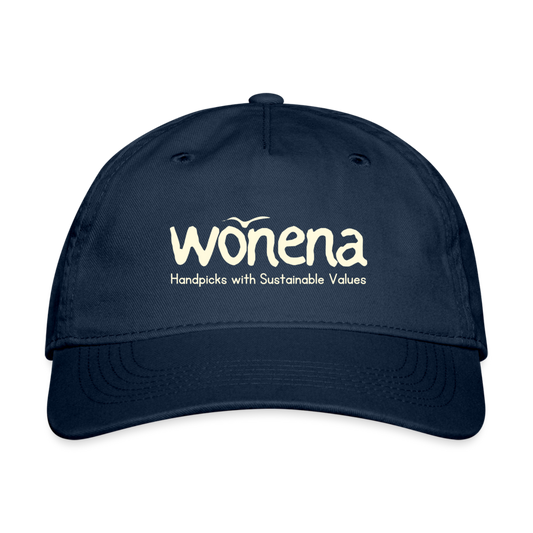 WONENA Organic Cotton Organic Baseball Cap - Dark - navy