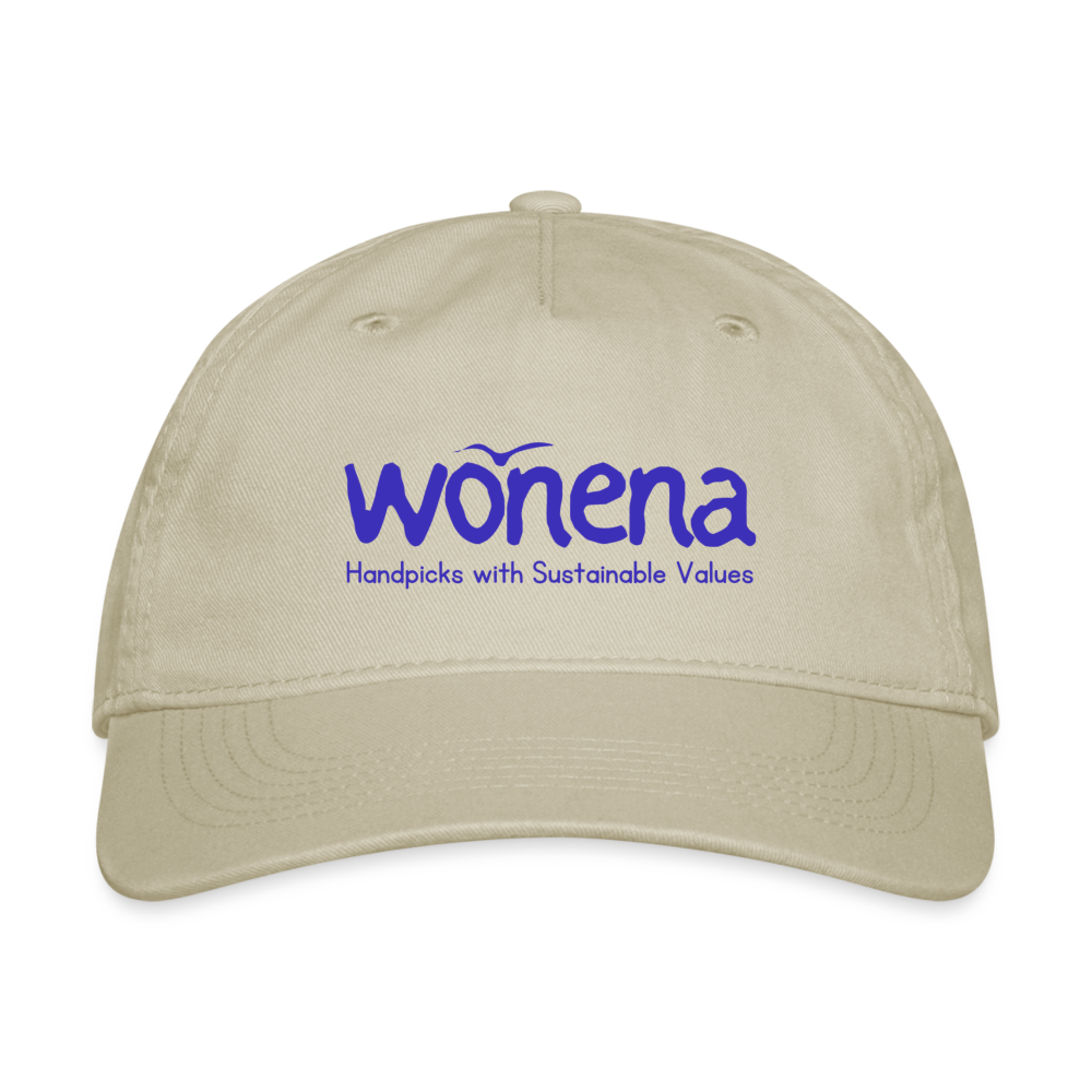 WONENA Organic Cotton Organic Baseball Cap - Bright - khaki