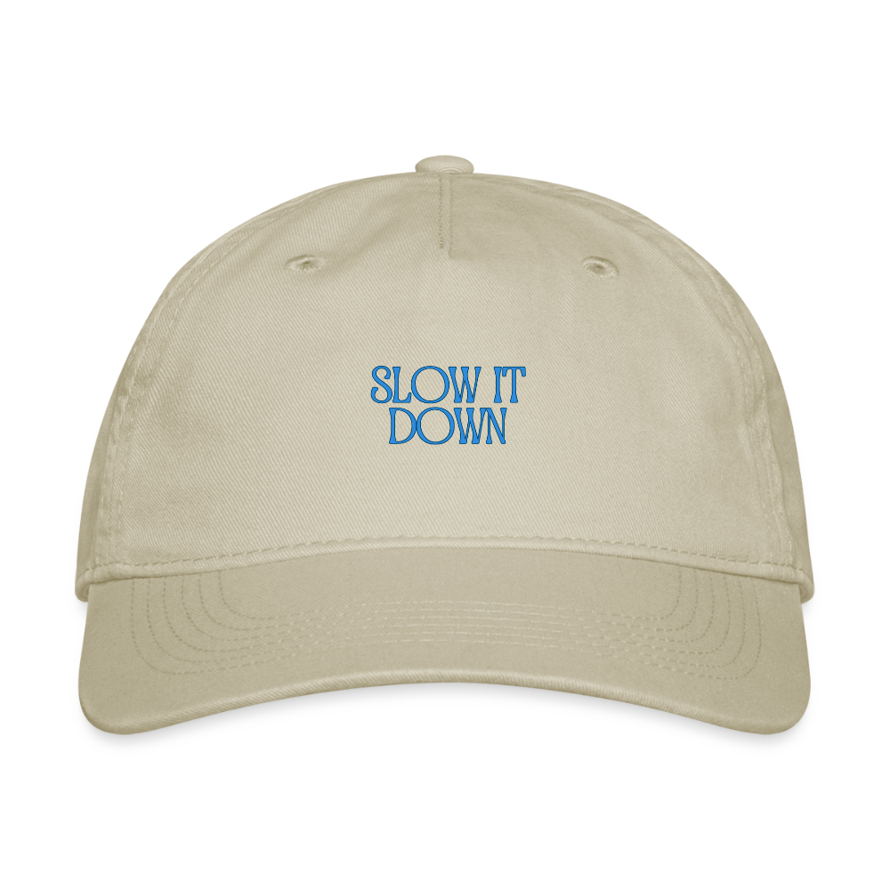 Re Concept Slow it DOwn Organic Baseball Cap - khaki