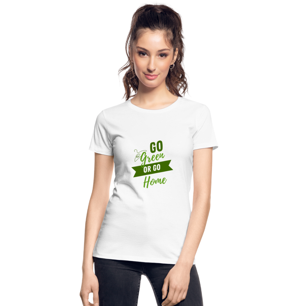 Re Concept Go Green Organic Cotton Women's T-Shirt - white