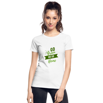 Re Concept Go Green Organic Cotton Women's T-Shirt - white