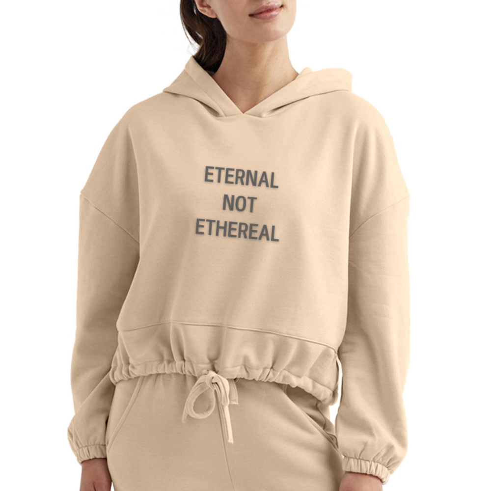 Re Concept Eternal Women’s Cropped Hoodie - nude