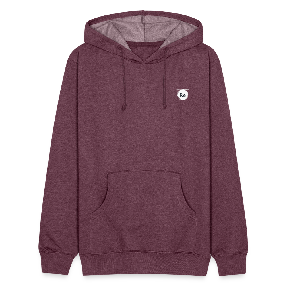 Re Concept Unisex Organic Cotton Hoodie - heather burgundy