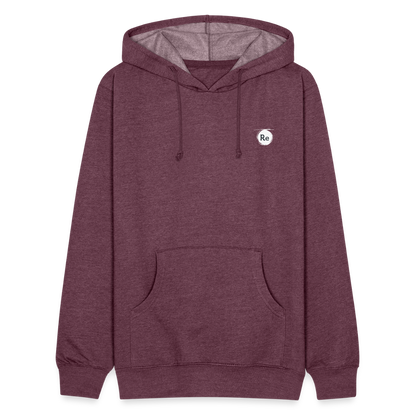 Re Concept Unisex Organic Cotton Hoodie - heather burgundy