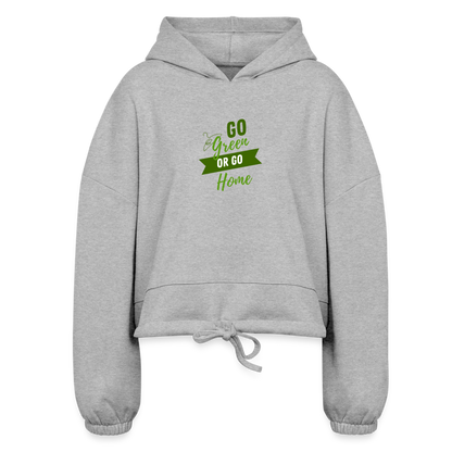 Re Concept Go Green Women’s Cropped Hoodie - heather gray