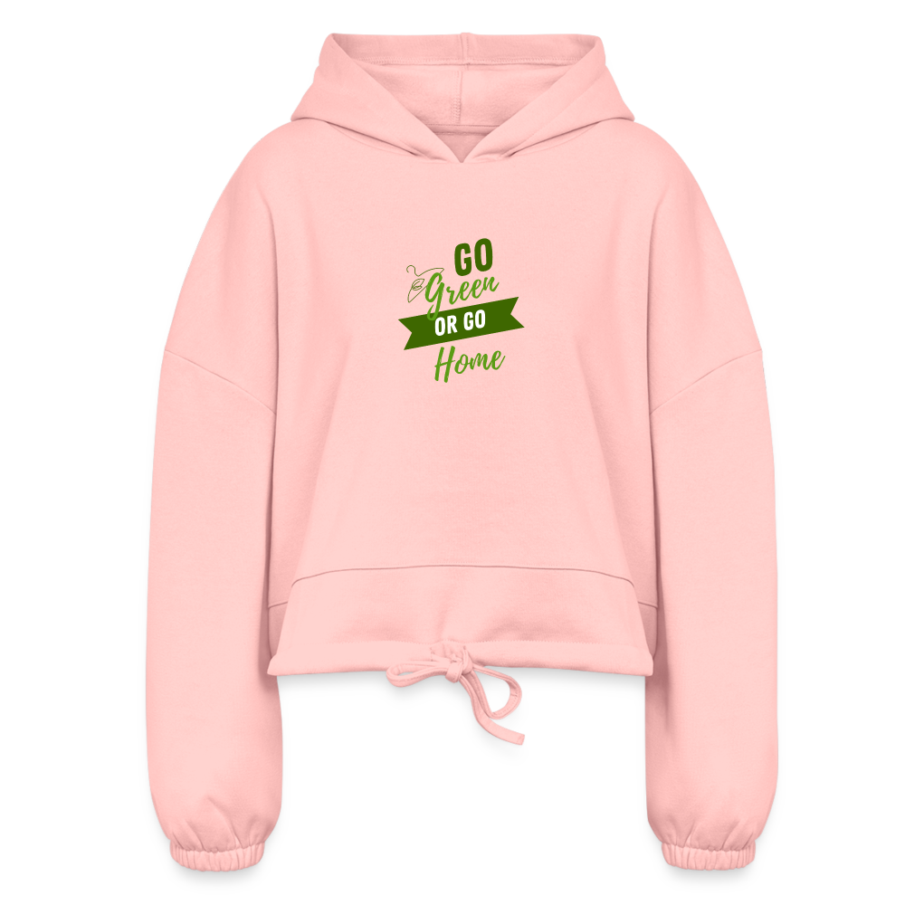 Re Concept Go Green Women’s Cropped Hoodie - light pink