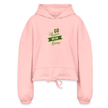 Re Concept Go Green Women’s Cropped Hoodie - light pink