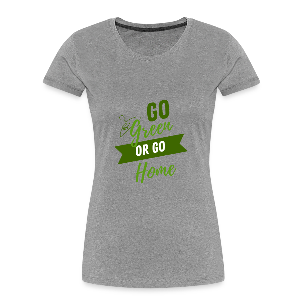 Re Concept Go Green Organic Cotton Women's T-Shirt - heather gray