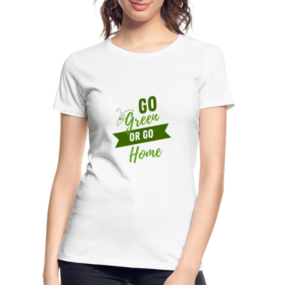 Re Concept Go Green Organic Cotton Women's T-Shirt - white