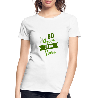 Re Concept Go Green Organic Cotton Women's T-Shirt - white