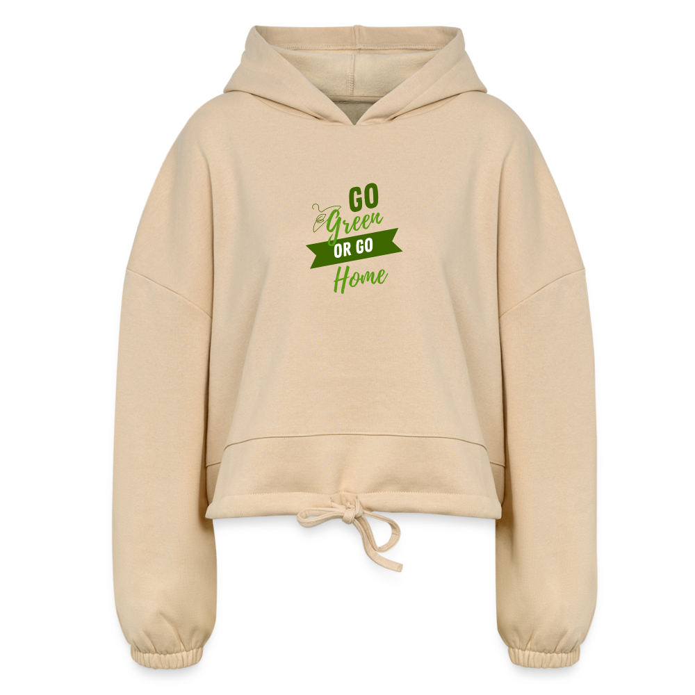 Re Concept Go Green Women’s Cropped Hoodie - nude