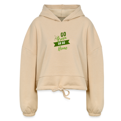 Re Concept Go Green Women’s Cropped Hoodie - nude