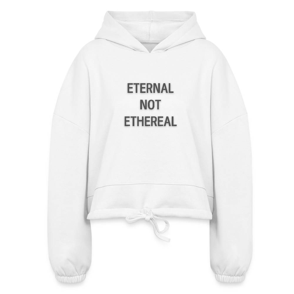 Re Concept Eternal Women’s Cropped Hoodie - white