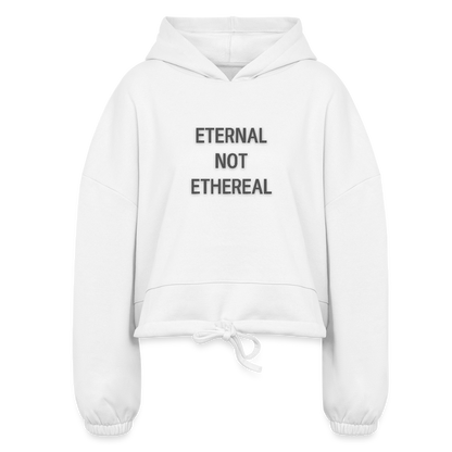 Re Concept Eternal Women’s Cropped Hoodie - white