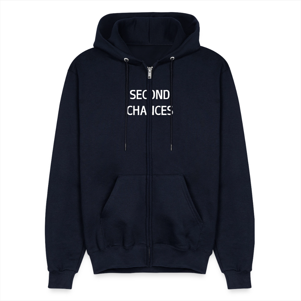 Re Concept Second Chances Champion Unisex Full Zip Hoodie - navy