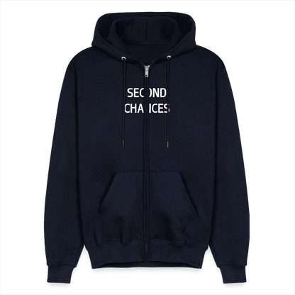 Re Concept Second Chances Champion Unisex Full Zip Hoodie - navy