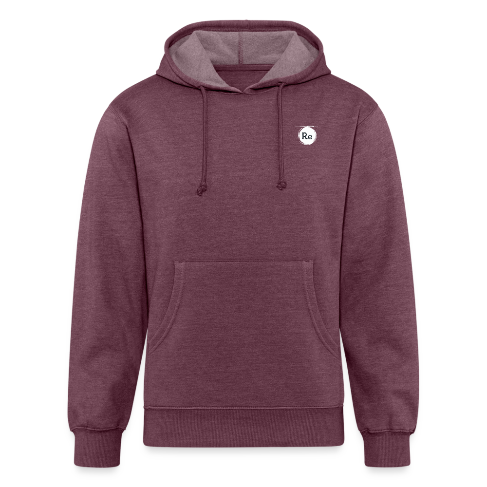 Re Concept Unisex Organic Cotton Hoodie - heather burgundy