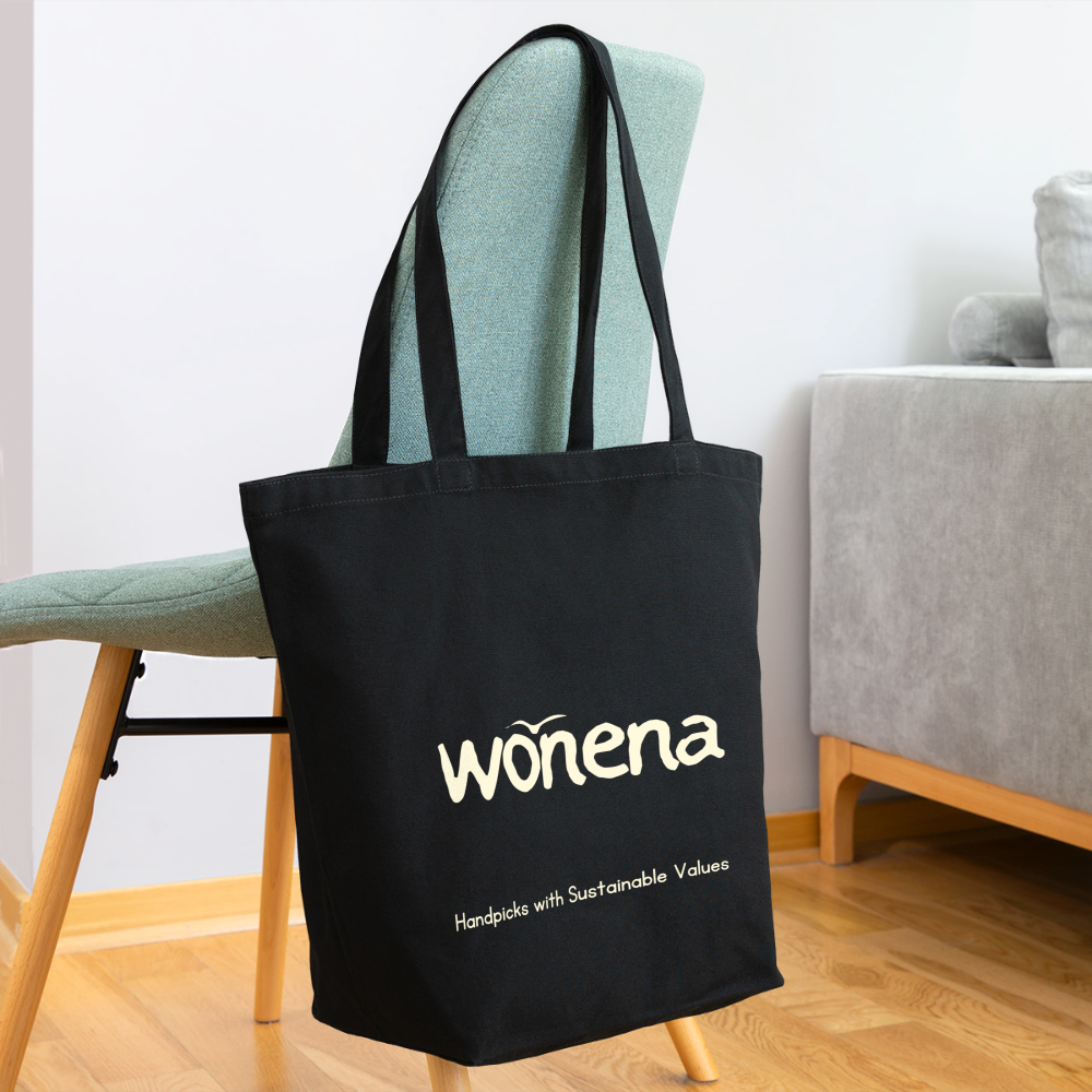 WONENA Eco-Friendly Cotton Tote - Black - black