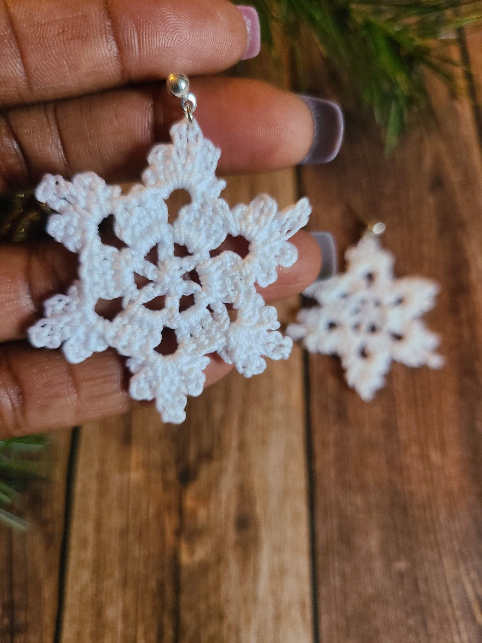 Snow Flake Earrings-2