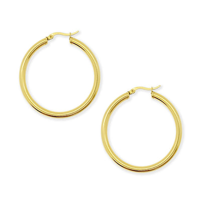 Nikki Large Gold Hoop Earrings