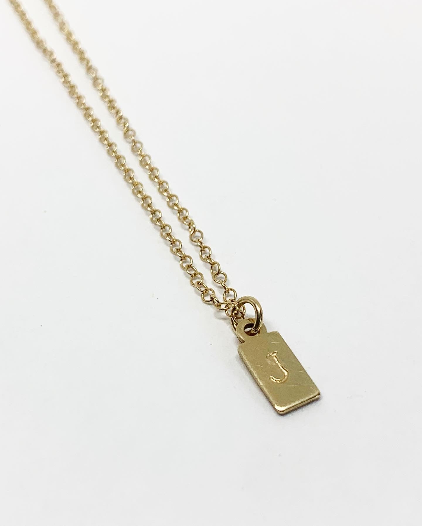 Initial Tag Necklace