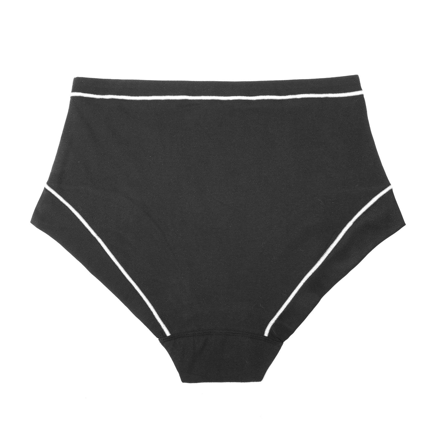 Snowdrop - Silk & Organic Cotton Full Brief in Black-1