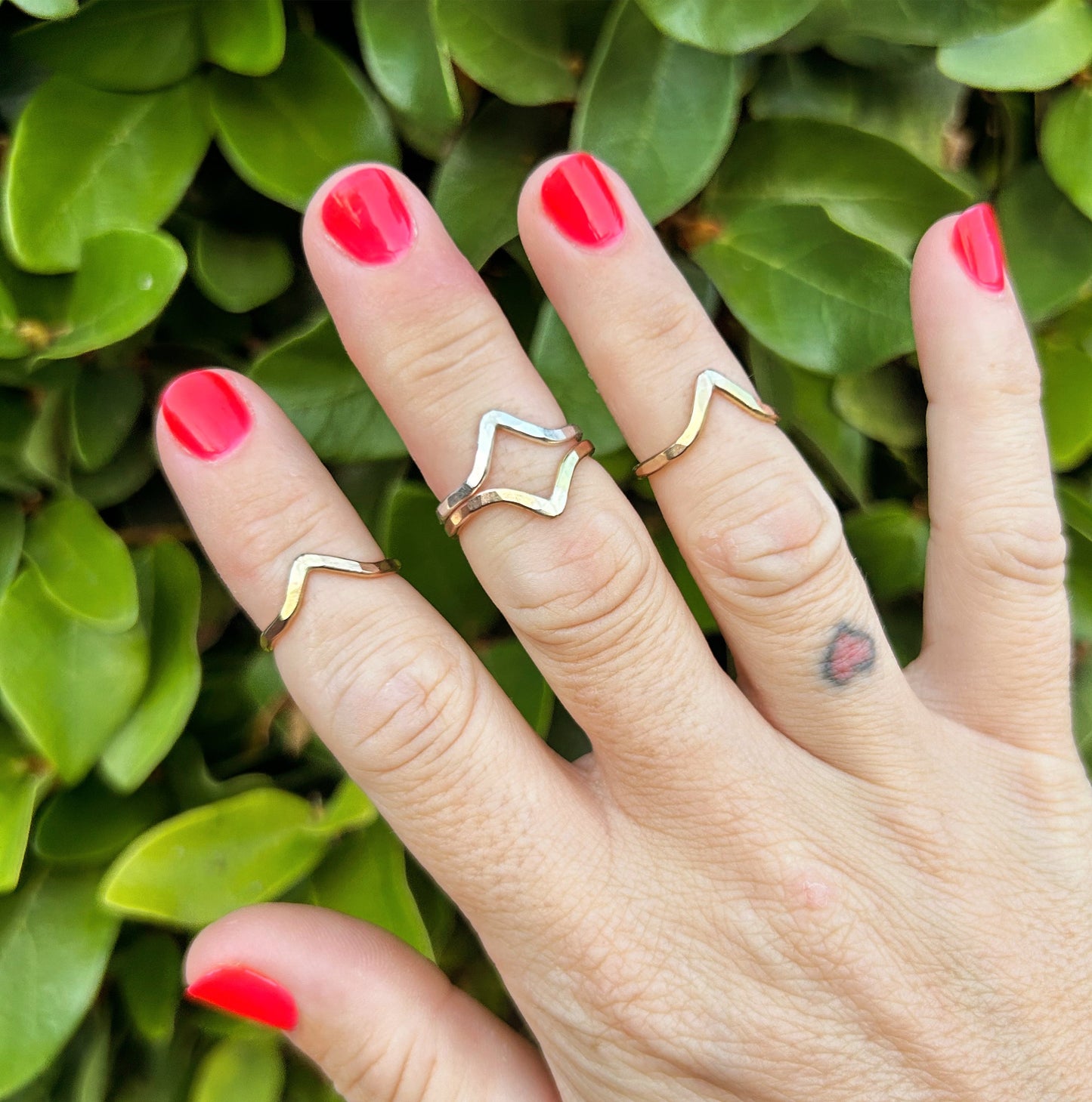 Chevron Stacking Ring