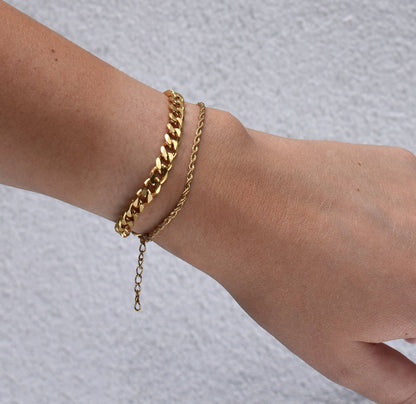 Pulsera de cadena de oro Roslyn