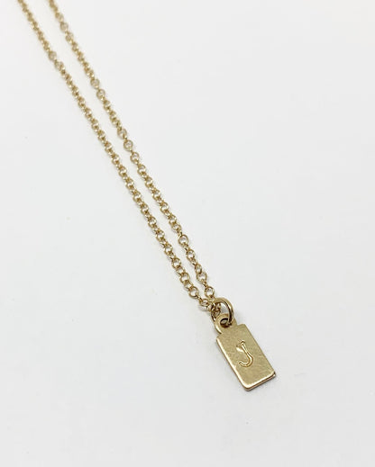 Initial Tag Necklace