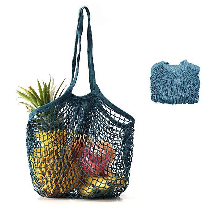 Bolsa de supermercado de algodón con hombro reutilizable Mesh Market