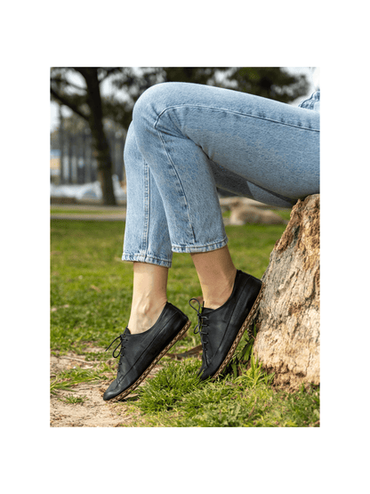 Zapatillas descalzas negras para mujer