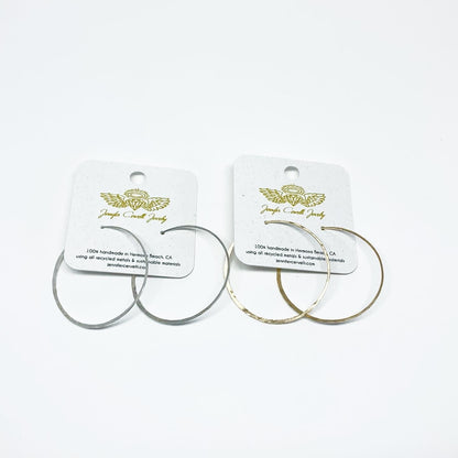 Crescent Moon Hoop Earrings