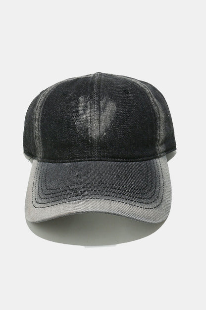 Gorra de béisbol de algodón con forma de corazón