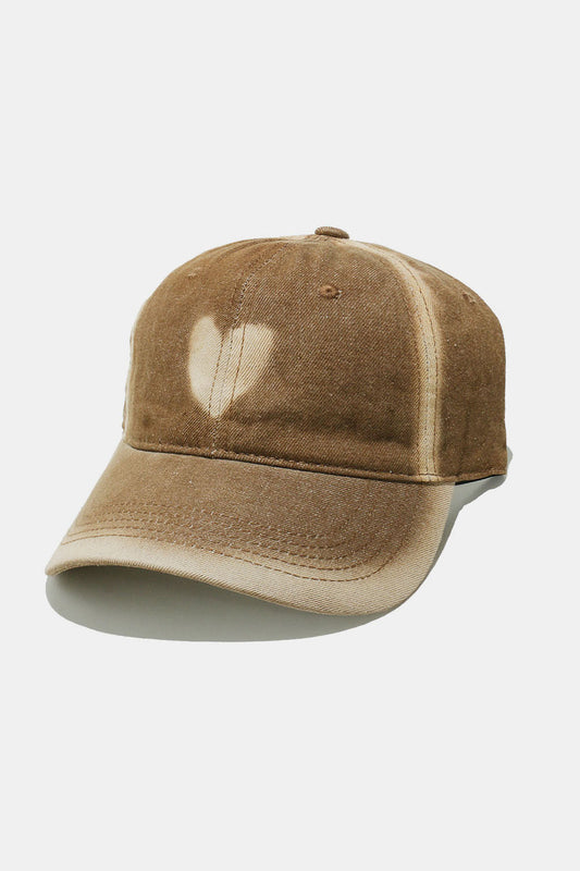 Gorra de béisbol de algodón con forma de corazón