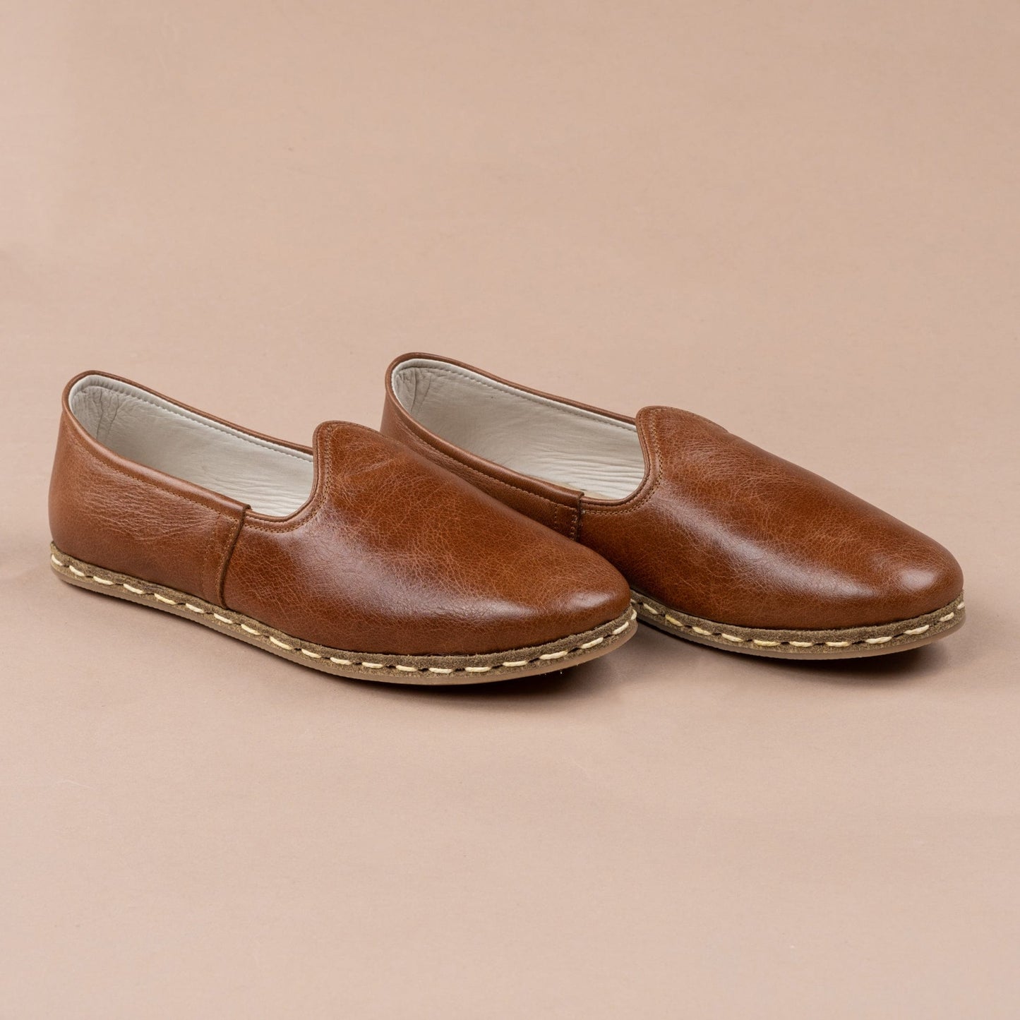 Women's Antique Brown Slip On Shoes