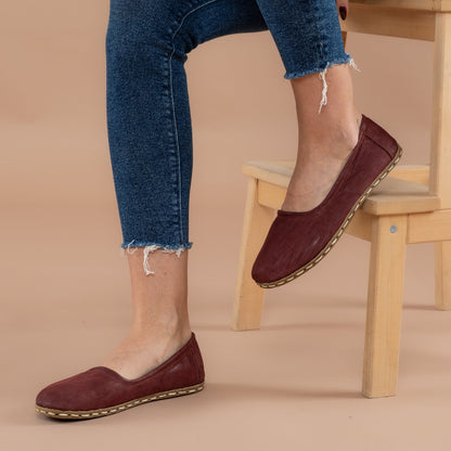 Burgundy Barefoot Ballet Flats